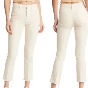 MOTHER High Waisted Rascal Ankle Fray - Chalk it up - size 29 - NWT